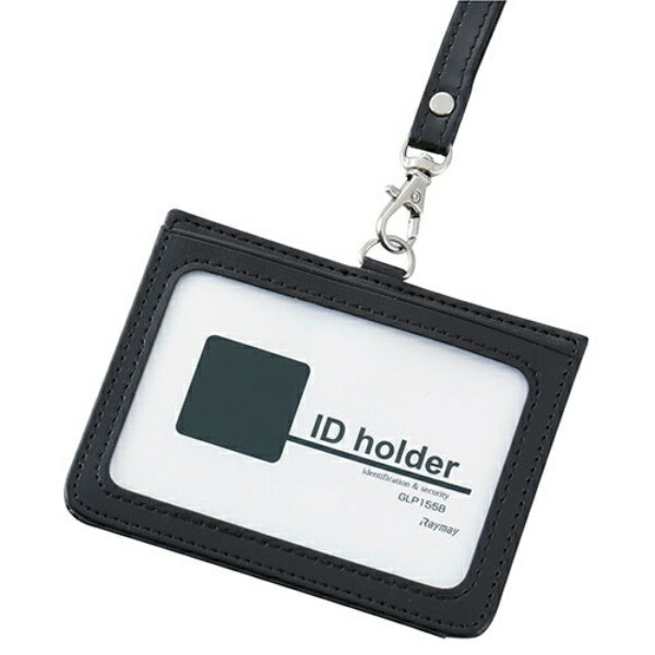 Reimei Fujii Business Card Holder ID Card Holder Italian Synthetic Leather Black GLP155B