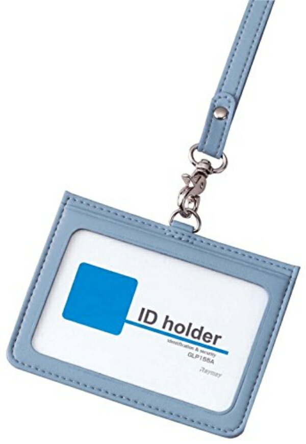 Reimei Fujii Business Card Holder ID Card Holder Italian Synthetic Leather Blue GLP155A