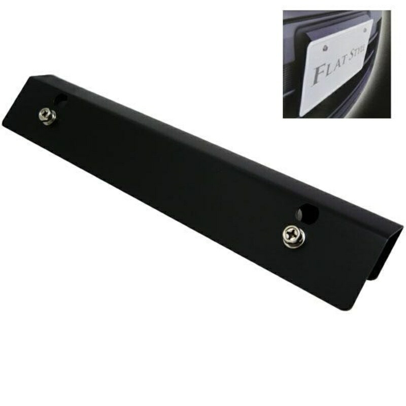 SEIWA Exterior Accessories License Plate Bracket Aero Style Matte Black (PU Black Coating) K308 5-Degree Angle Aluminum Construction Lightweight