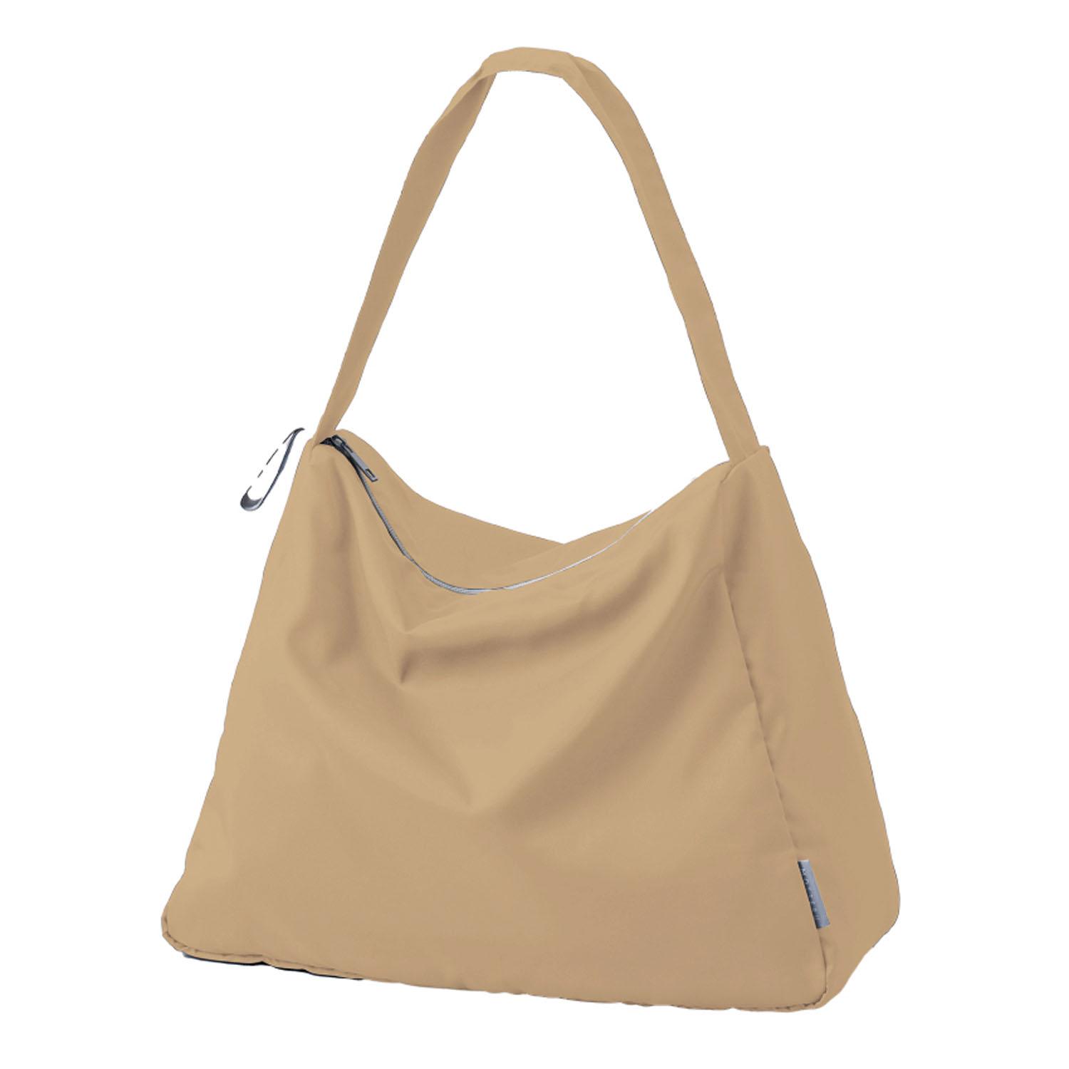 [TradeWorks] MOTTERU Compact Cooler Shoulder Bag | Insulated Bag, Shopping, Eco Bag, Foldable, Shopping Bag, Compact, Gift (Beige)