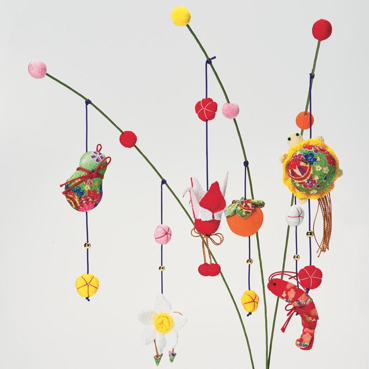 Takagi Textile Panami Kyoto Crepe Grass Ornament 〈Health and Longevity〉 LH-442 *Cotton, ornament stand, and wall hanger for the ornament are not included in the kit.