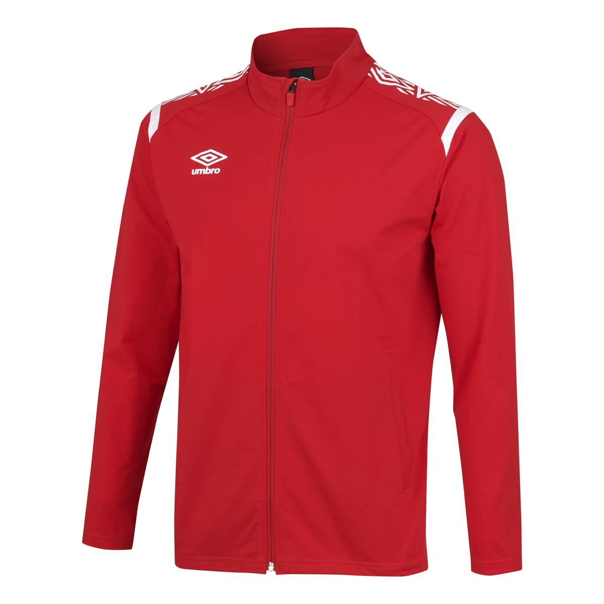 [Umbro] Jersey Soccer Long Sleeve Zipper Moisture-Wicking Stretch Windproof Lightweight Practice Club Team Training Classic Kids Junior Unisex 10 Colors MRED(UAS2350J) 160