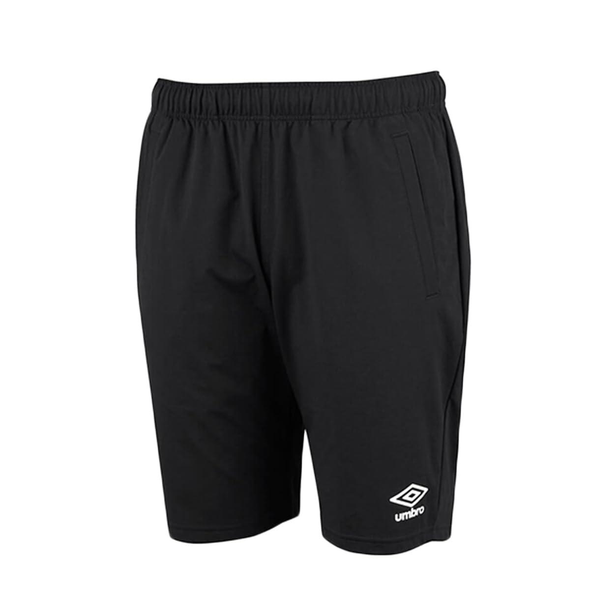 [Umbro] Soccer Shorts - Moisture-Wicking, Stretch, Lightweight - Practice, Club Activities, Team Training - Classic Style - Kids, Junior, Unisex - BLK (UAS2351JP) 120
