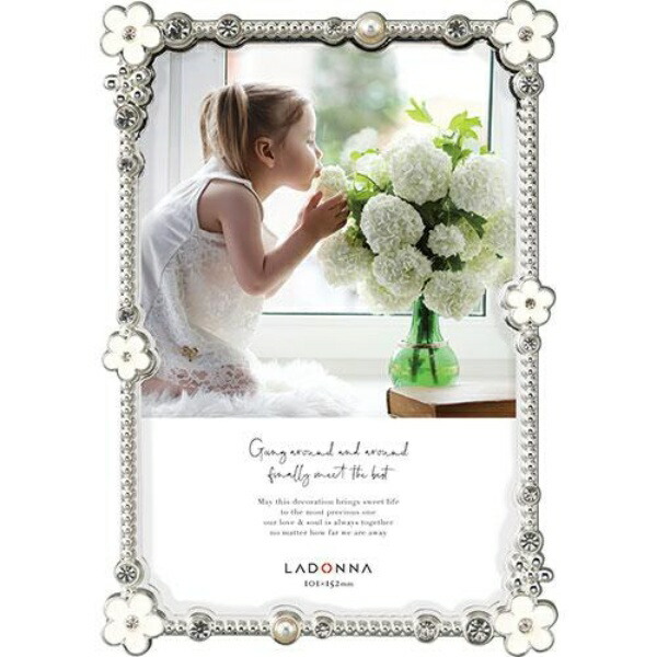 LADONNA Photo Frame Bridal BJ35-P-WH Postcard Size 087877