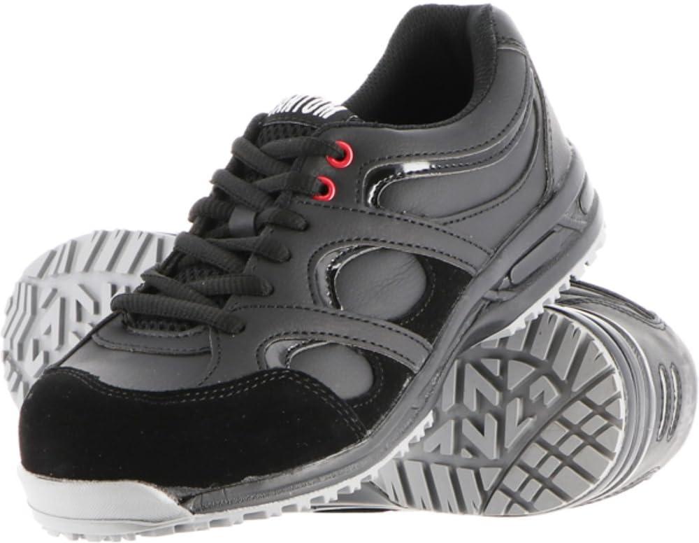 [KOSHIN RUBBER] Safety Shoes Work Boots Safety Sneakers Work Shoes Oil-Resistant Shock-Absorbing Sole Steel Toe Cap Anti-Static Function Phantom F-3020LC E0734ND Black 27.0 cm 4E