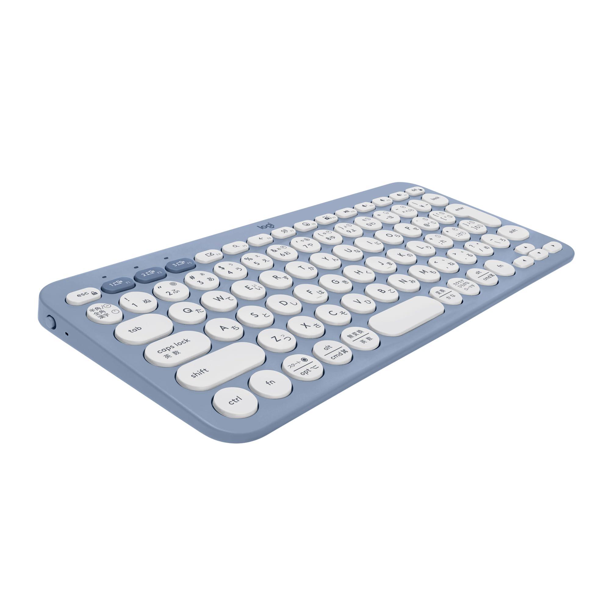 Logitech Wireless Keyboard PEBBLE KEYS 2 K380sBL Slim Lightweight 415g Compact Bluetooth Logi Bolt Wireless Keyboard Easy-Switch Japanese Layout 36-Month Battery Life Wi