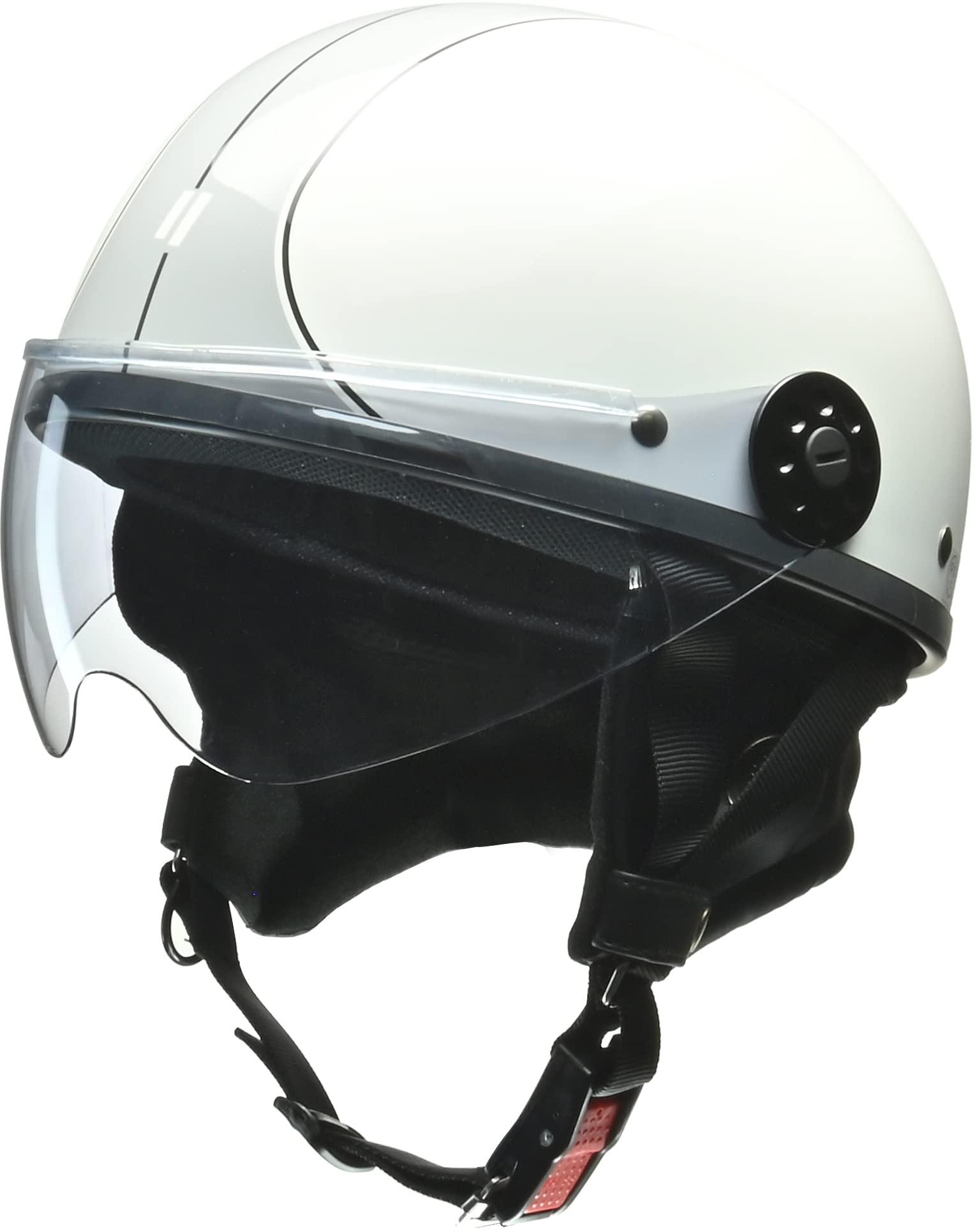 [Lead Industries] Motorcycle Half Helmet O-ONE (O-One) White/Silver - One Size Fits All