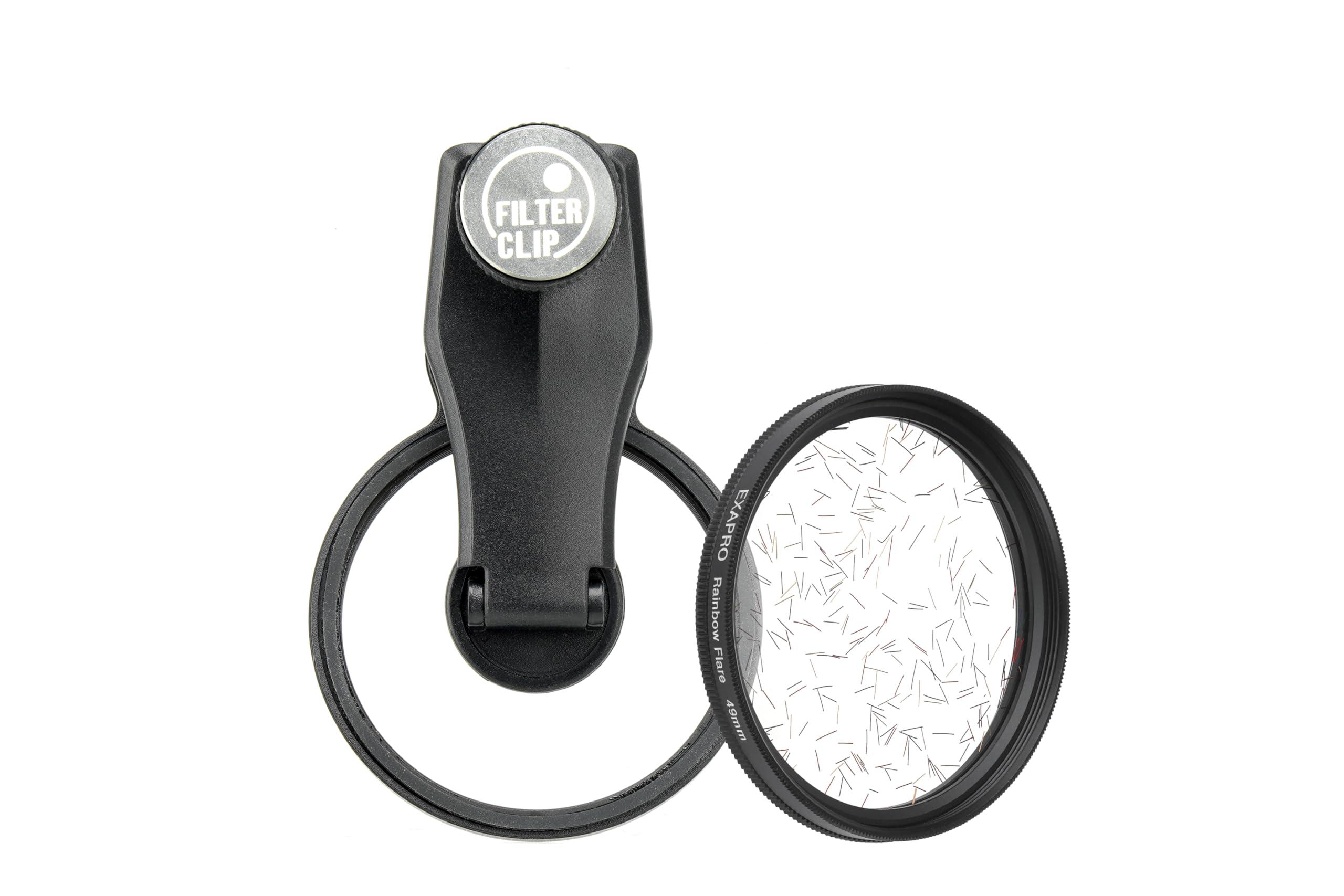 EXAPRO Smartphone Accessories Filter Clip + Rainbow Flare Filter Set 49mm with Rotating Frame Black EXP-FCRRF-02