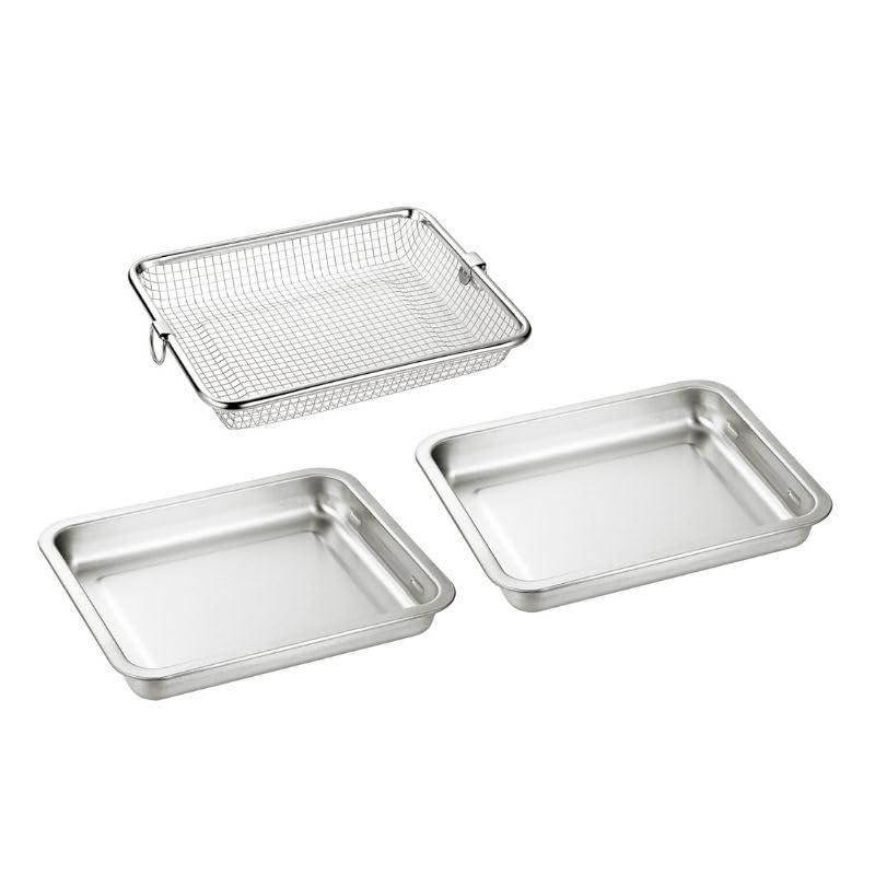 Yokoyama Swallow-Matured Craft Bat 25.2×20.5×3.5cm 2 pieces & Square Strainer 24.5×19.8×3.6cm EJBZ-600