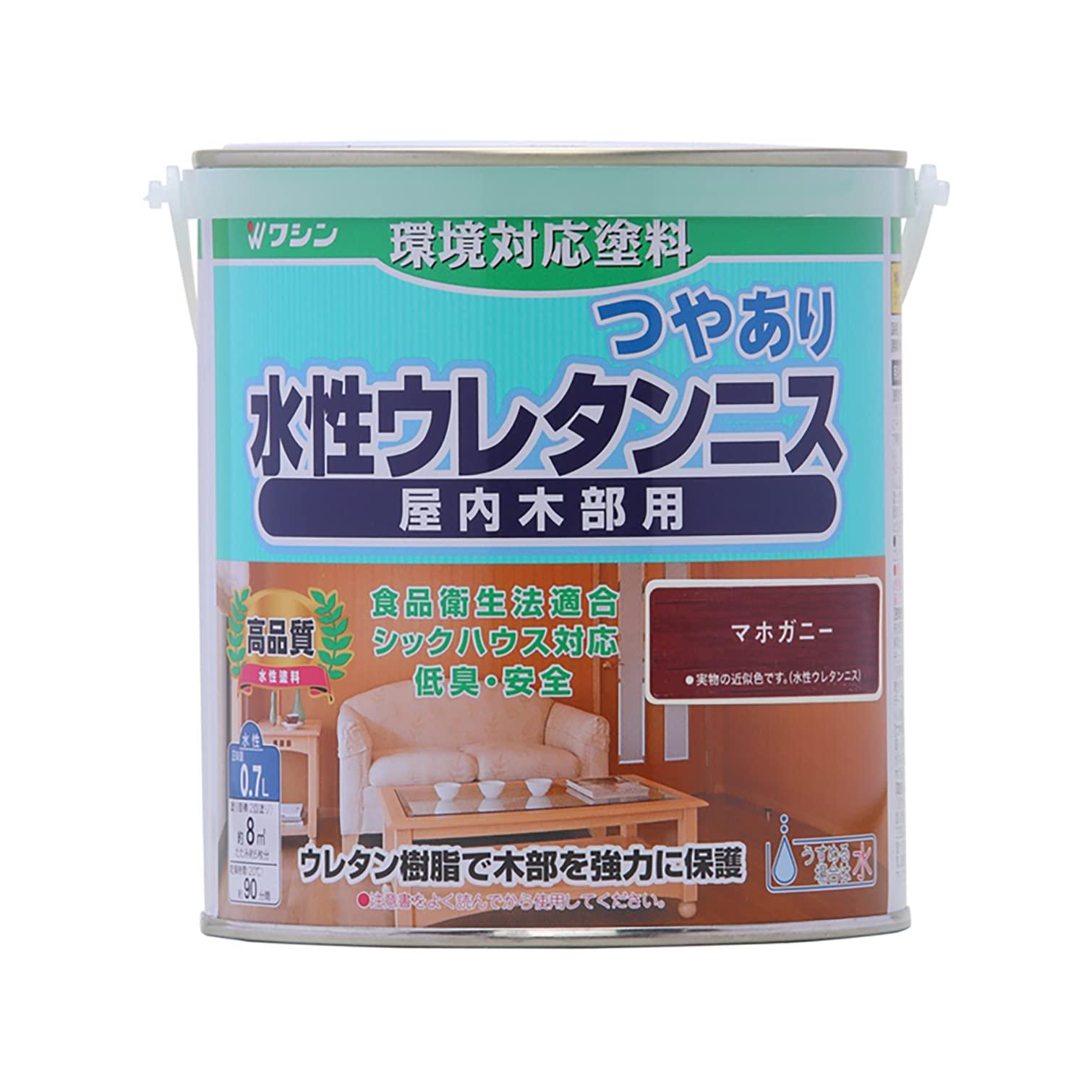 Washin Paint Water-Based Urethane Varnish 0.7L Glossy Single Color (9 Colors Total)