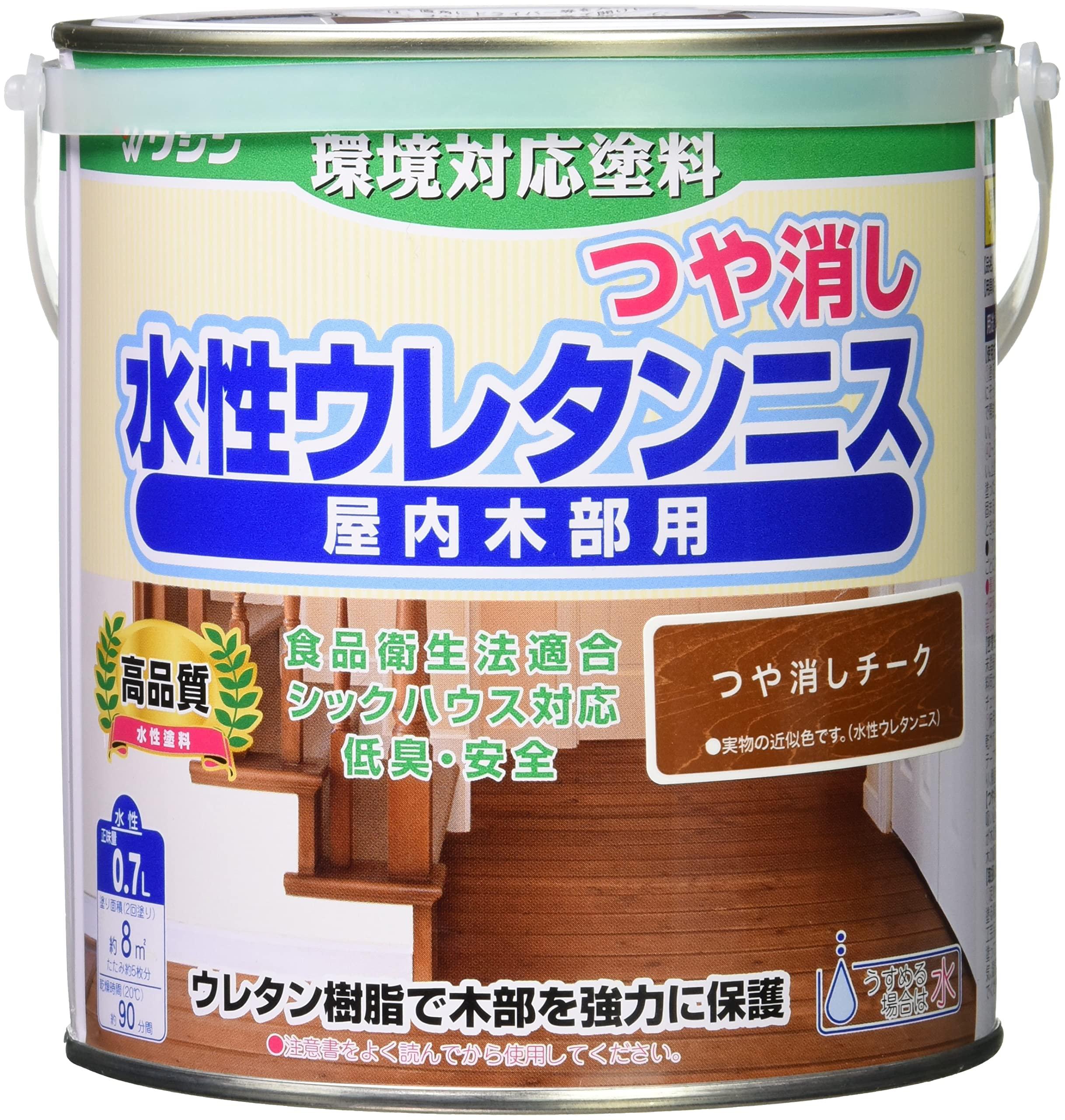 Washin Paint Water-Based Urethane Varnish 0.7L Matte Finish Single Color (9 Colors Total)