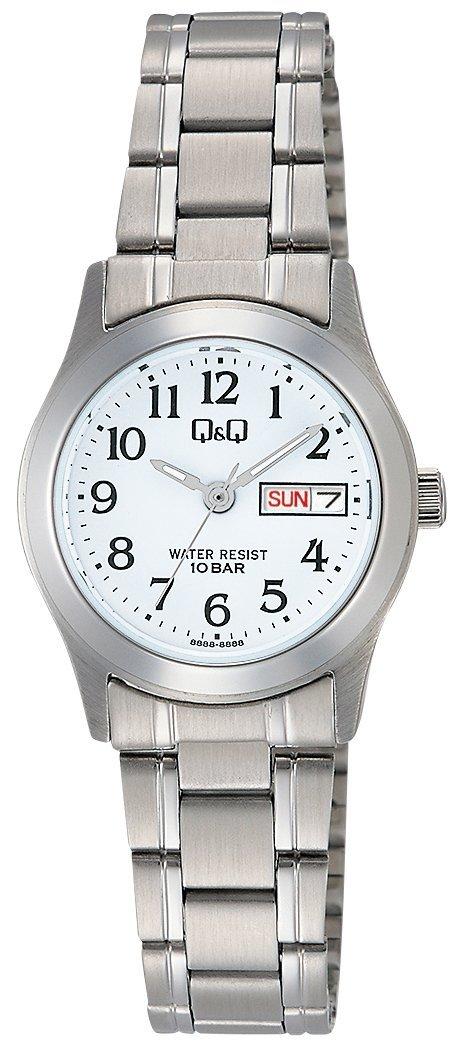 [Citizen Q&Q] Analog Watch, Waterproof, Date & Day, Metal Band, W473-204, Women's, White