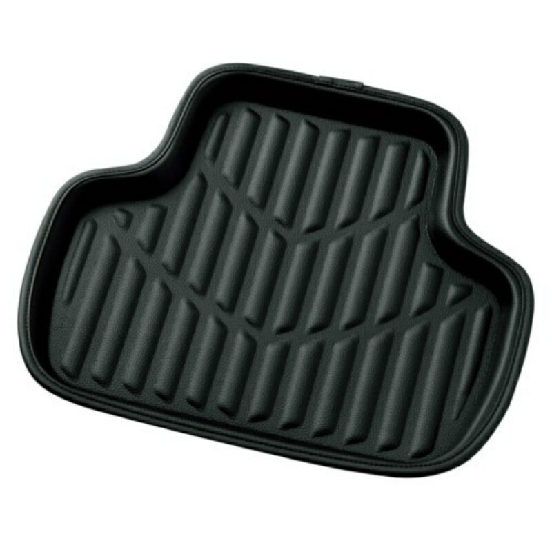 BONFORM Car Mat 3D Leather Mat for Light Vehicles Rear 1 Piece Waterproof Machine Washable Anti-Slip Treatment Leather Material 48x41cm Black 6416-06BK