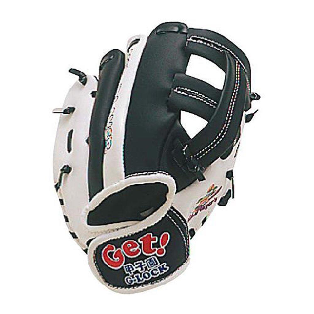 UNIX Kids Baseball Player Glove with Soft Ball Included BG8031 Black × White