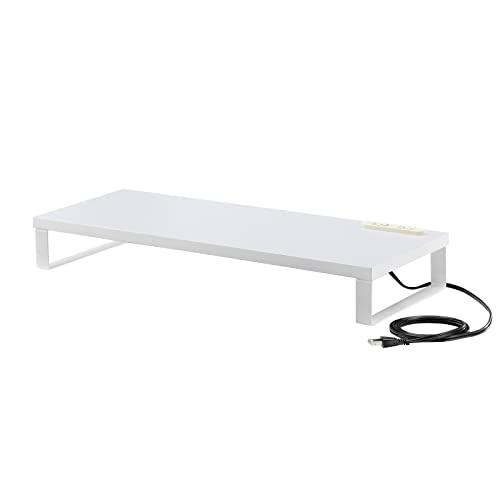 Sanwa Supply Monitor Stand with Power Outlet (W600・White) MR-LC212W