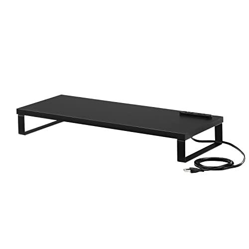 Sanwa Supply Monitor Stand with Power Outlet (W600・Black) MR-LC212BK