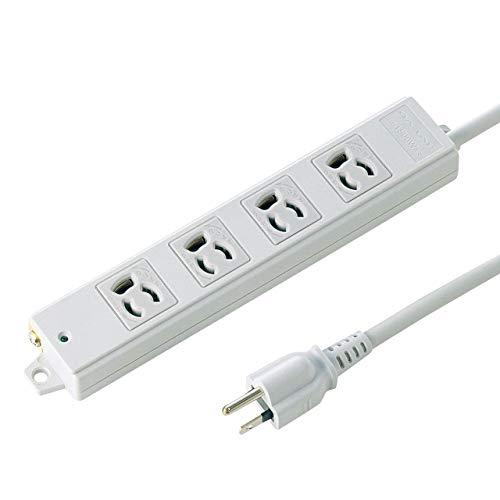 Sanwa Supply Construction Site Tap 3P Non-Removable Magnet, 4 Outlets, 1m TAP-KE4-1