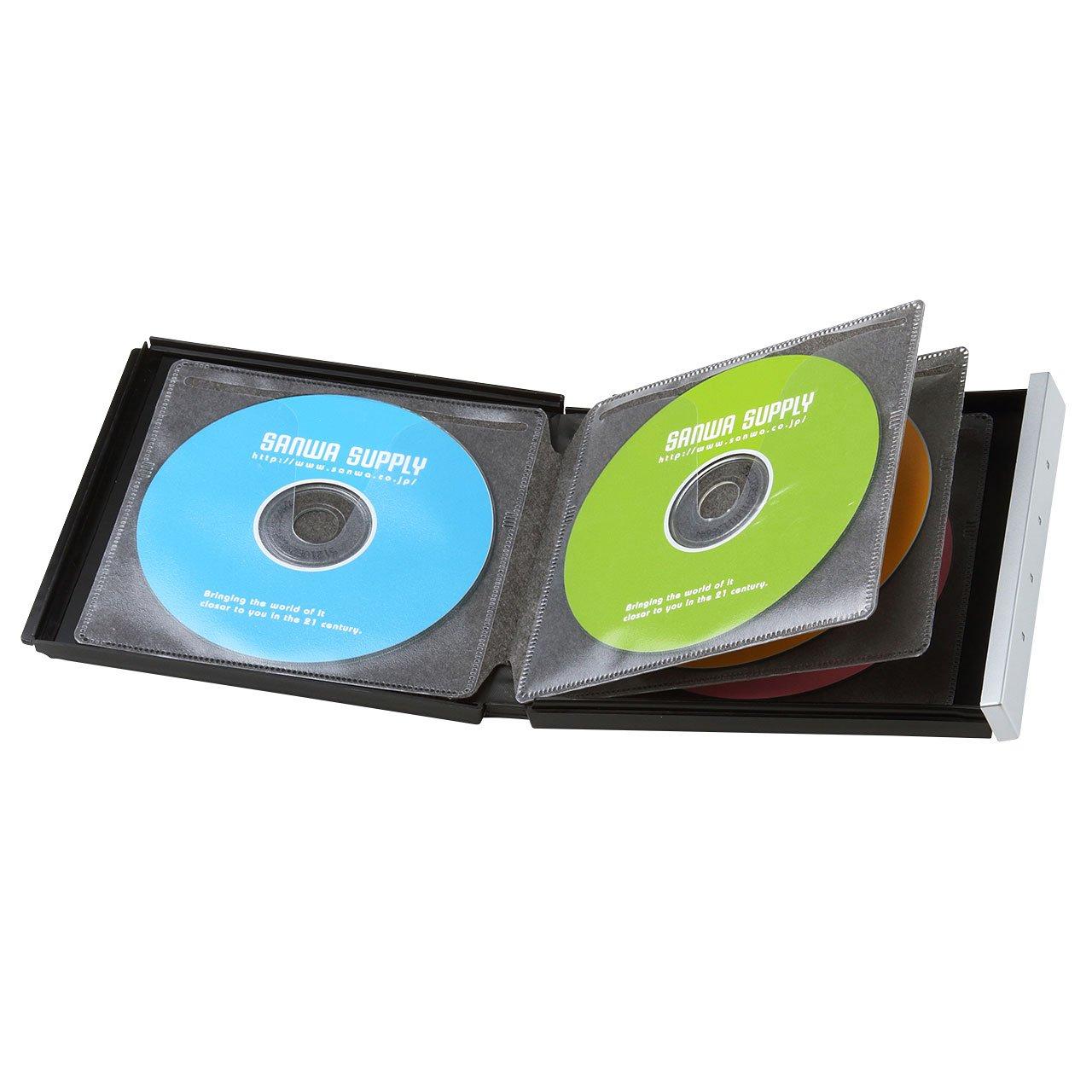 Sanwa Supply Portable Hard Case for Blu-ray Discs (Holds 8 Discs, Black) FCD-JKBD8BK