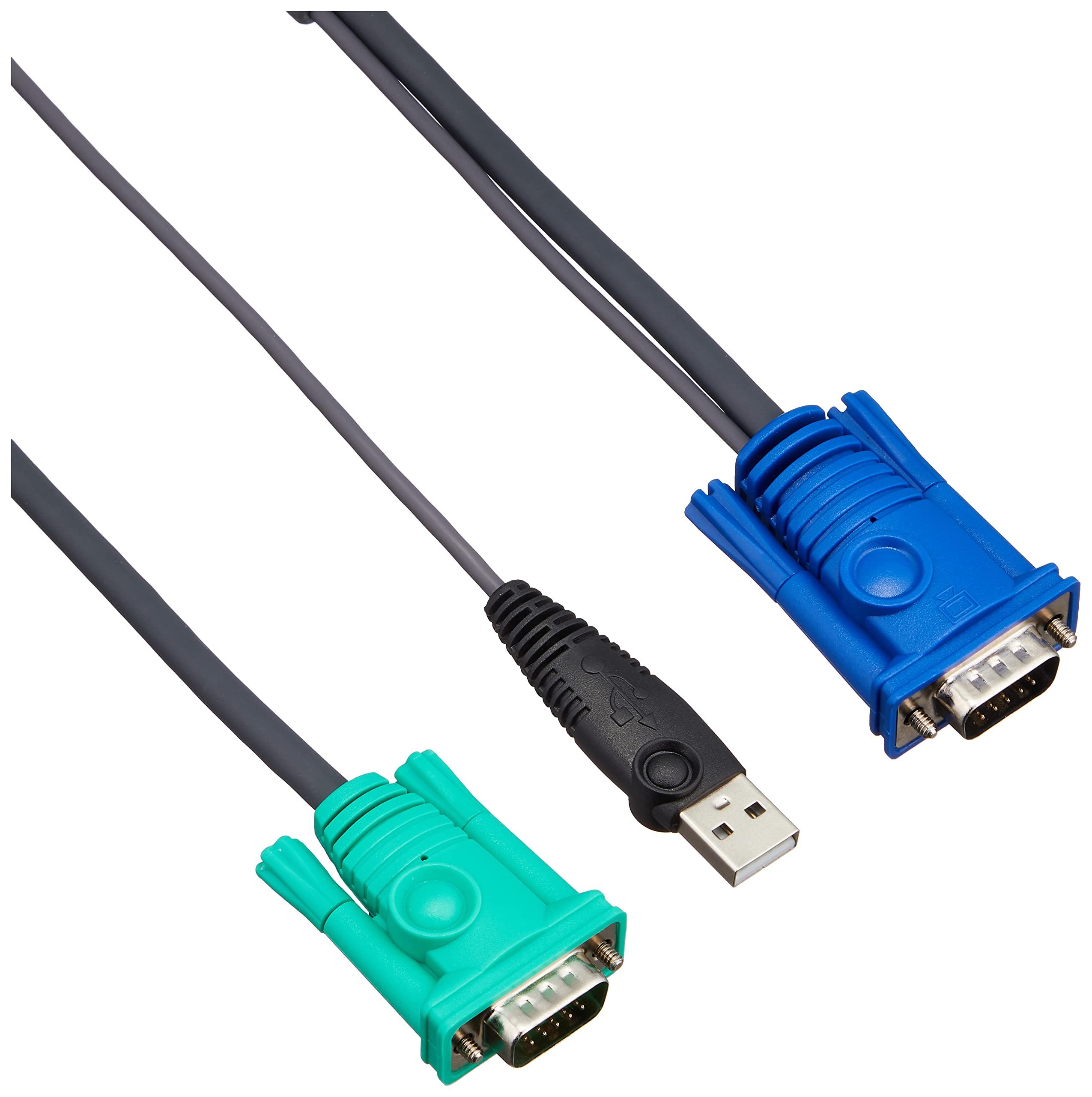 Sanwa Supply Computer Automatic Switch Cable (1.8m) SW-KLU180N Black