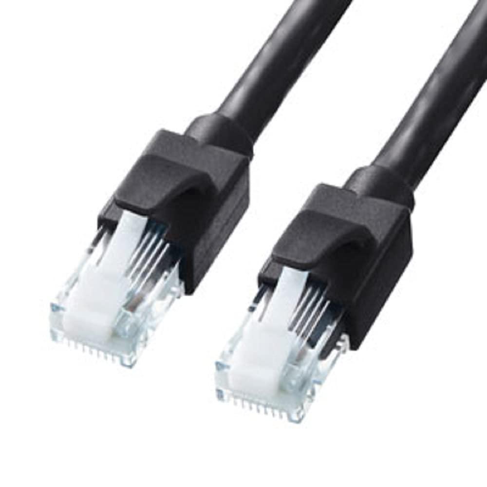 Sanwa Supply Category 6A LAN Cable (Black, 20m) KB-T6ATS-20BK