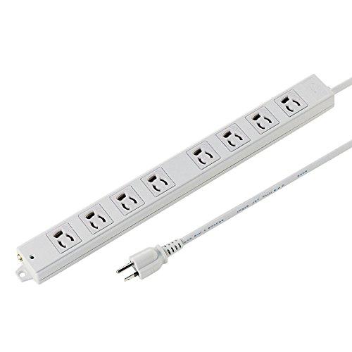 Sanwa Supply Construction Site Tap (3P, 8 Outlets, 2m) TAP-KS8-2 Gray