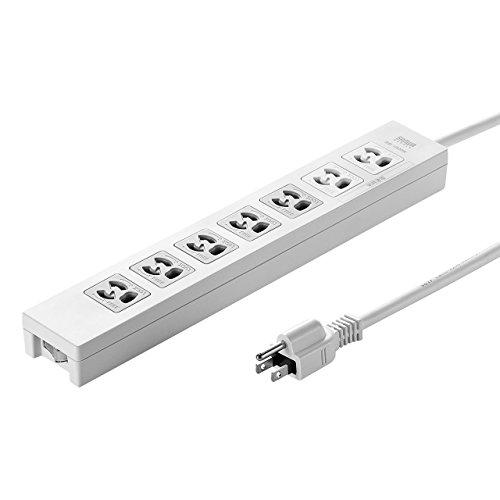 Sanwa Supply Power Strip with 5-Outlet Interlocking Central Switch + Surge Protector, 3P/7-Outlet, 3m TAP-F37-3KR