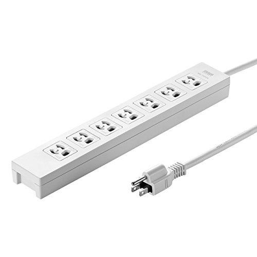 Sanwa Supply Power Strip Standard Type 3P, 7 Outlets, 5m TAP-F37-5