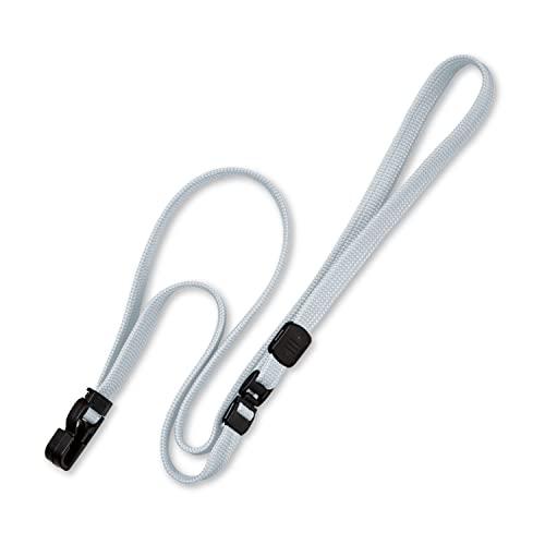Open Industry Loop Clip Name Tag Strap Neck Strap Cord String Hook Non-Slip 10-Pack Cool Gray NX-26-CGY