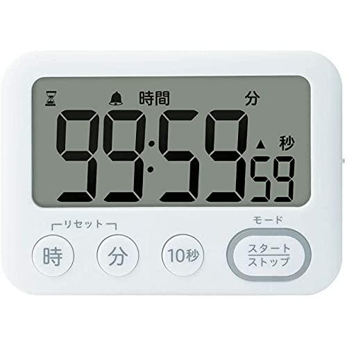 Sonic Timer Toki-Sapo 100 Hours with Stand, Light-Up Alert, White LV-3288-W