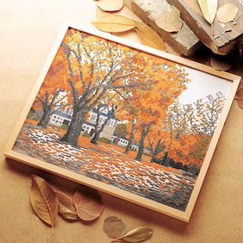 Olympus Silk Cross Stitch Embroidery Kit Poem of the Four Seasons: Deepening Autumn Off-White 7108