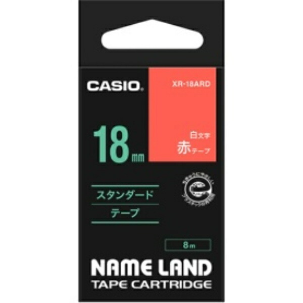 Casio LabelWriter NameLand Tape 18mm XR-18ARD Red with White Text