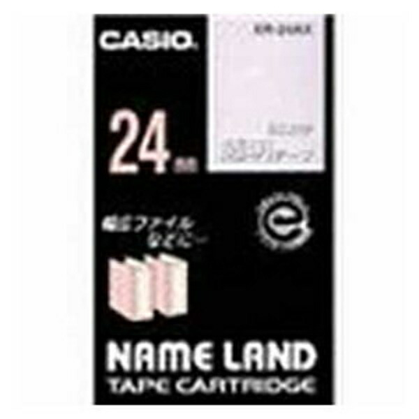 Casio LabelWriter NameLand Tape 24mm XR-24AX Transparent with White Text