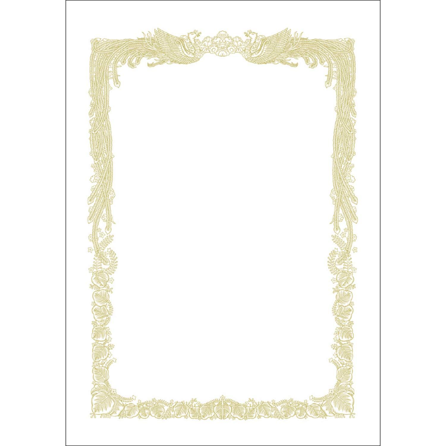 Sasagawa Award Certificate Paper, Taka Brand, OA Compatible, Horizontal Writing, White, A3, 10 Sheets, 10-1081