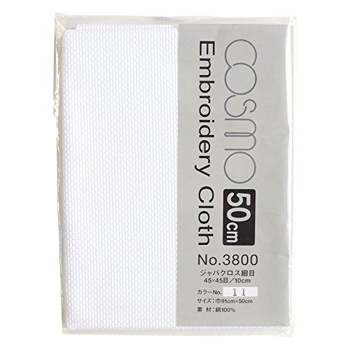 COSMO Embroidery Fabric 50cm Cut #3800 CS3811-2 Width 91×50cm 11 White