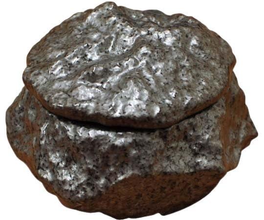 Yamaco Temahima Workshop Rock-Shaped Spice Container with Lid, Black yamaco79406