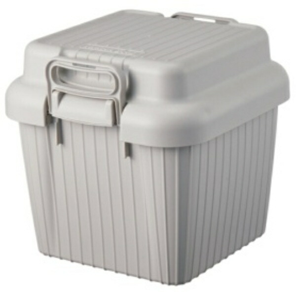 Sankā Storage Box Stacking Container Varias Boat Grey S (Width 39 x Depth 39 x Height 38 cm) Stylish Doubles as a Stool Camping Sturdy Made in Japan squ+ VA-SGY