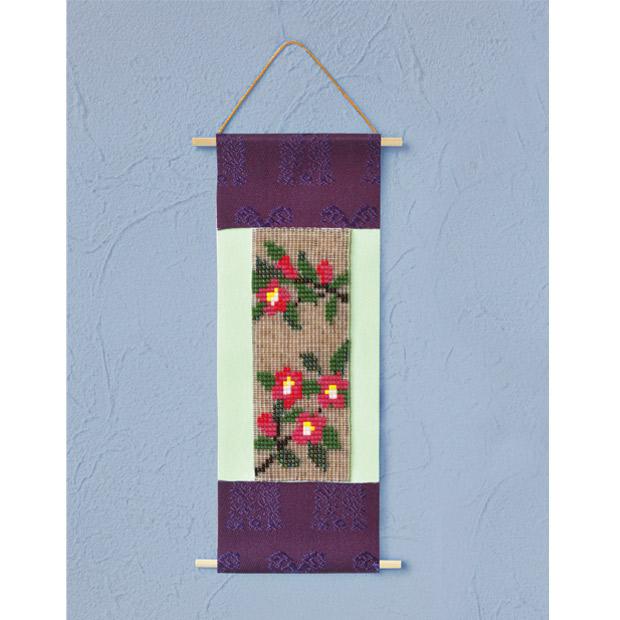 MIYUKI Delica Bead Weaving Mini Hanging Scroll Kit: Japan's Four Seasons Colors - Camellia BHD-103