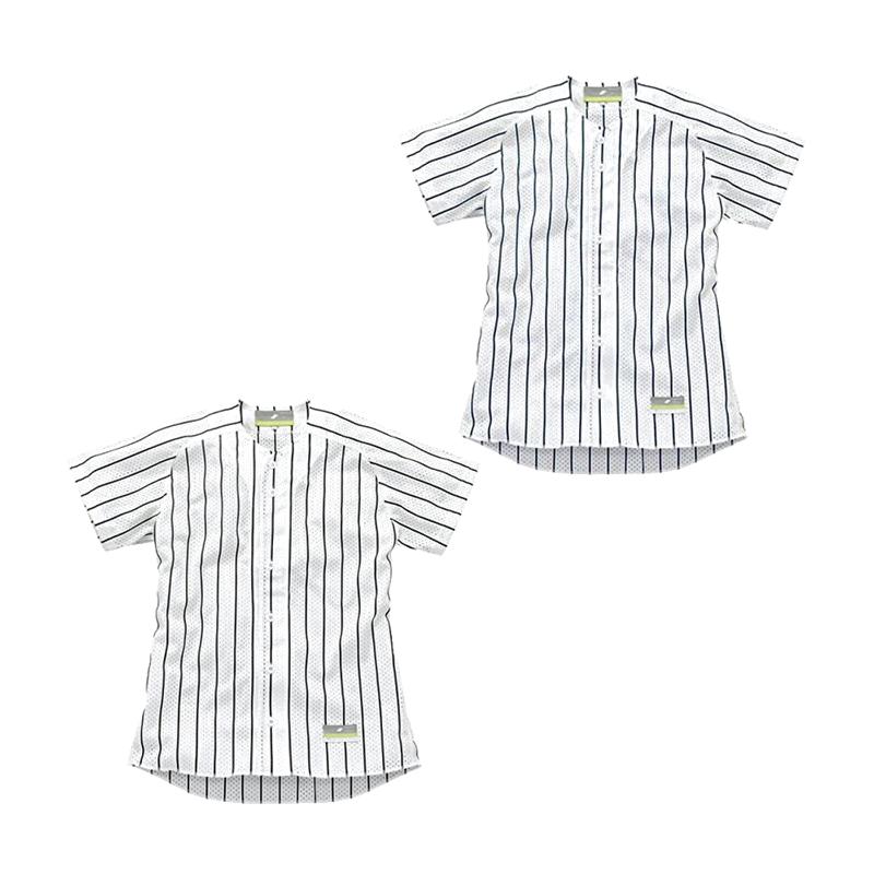 SSK Striped Mesh Shirt SSK-US002M (1070) White × Navy O