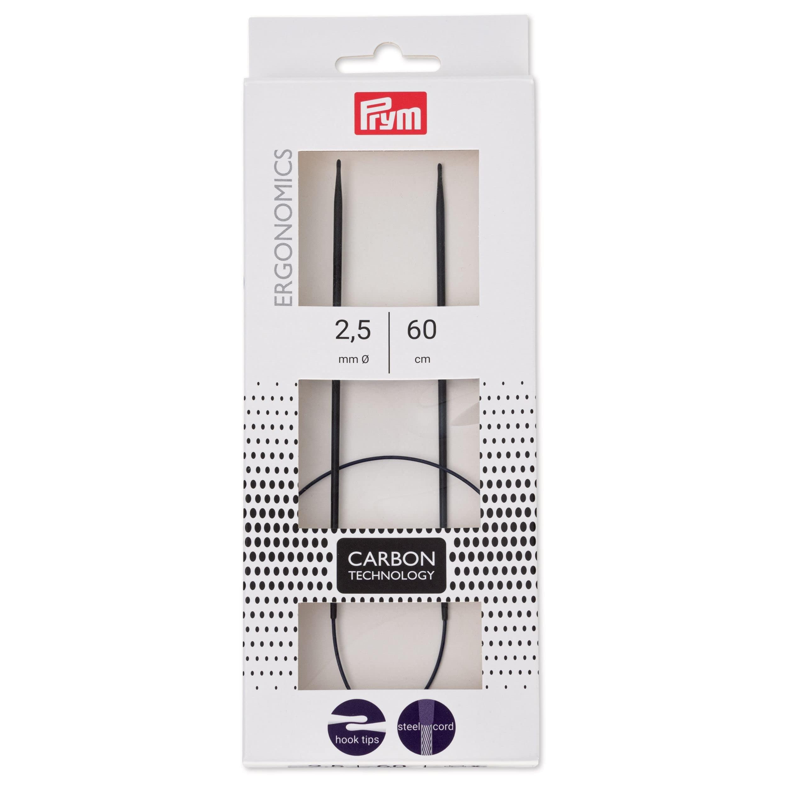 Prym Ergonomic Circular Needles 60cm 2.5mm PRM215201 Black