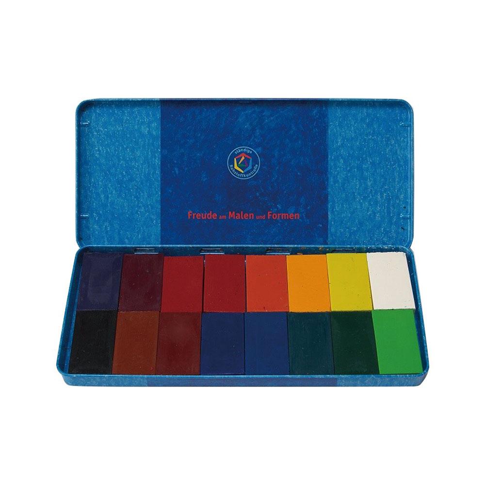 STOCKMAR Beeswax Block Crayons 16 Colors in Tin ST35002