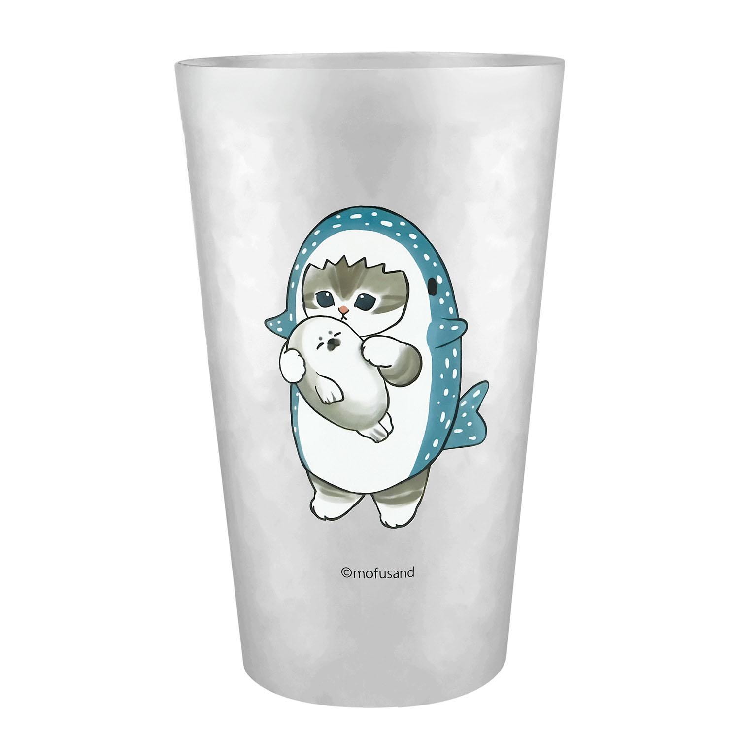 mofusand Aluminum Tumbler 450ml Sake, Lemon Sour, Highball, Beer, Iced Coffee Chilled, Cat 53-2187