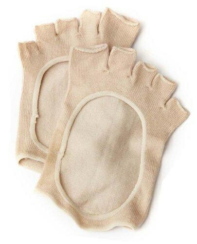Sun Knit Antibacterial & Odor-Resistant Five-Toe Separator Socks, 2-Pair Set, Beige 8083651