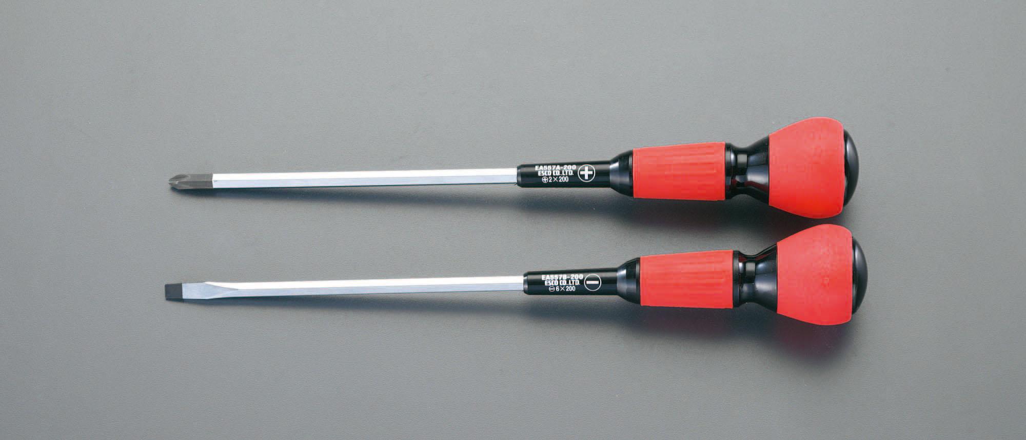 ESCO 2-Piece Set [+-] Screwdriver (Power Grip Denko) EA557AE