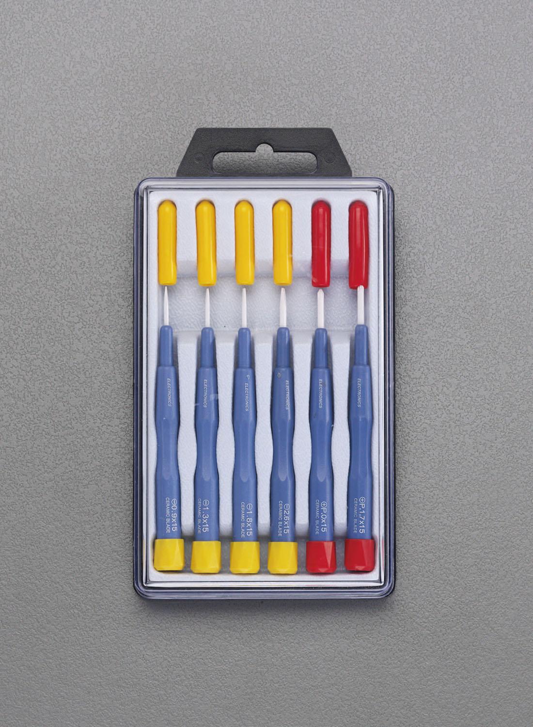 ESCO 6-Piece Set [+-] Screwdriver (Ceramic) EA557EB