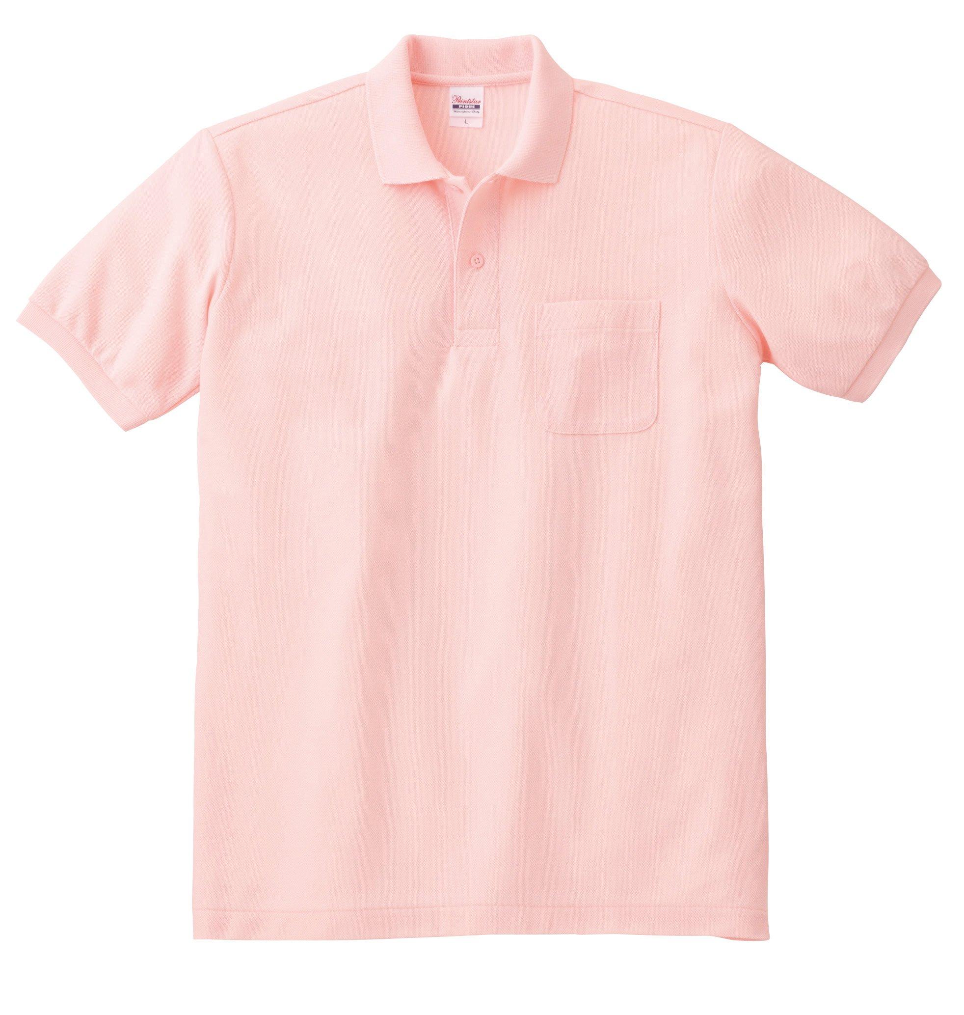 [Printstar] Short-Sleeve 5.8 oz. TC Piqué Polo Shirt [With Pocket] 00100-VP Men's Pink 5L (Equivalent to Japanese Size 5L)