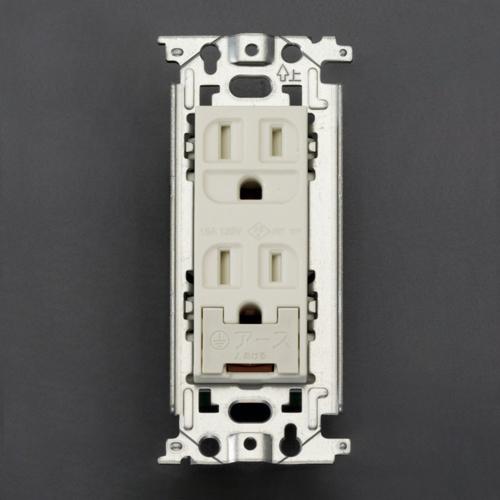 125V/15A Flush-Mount Outlet (2-Outlet/Grounded/Earthing/Door-Equipped)