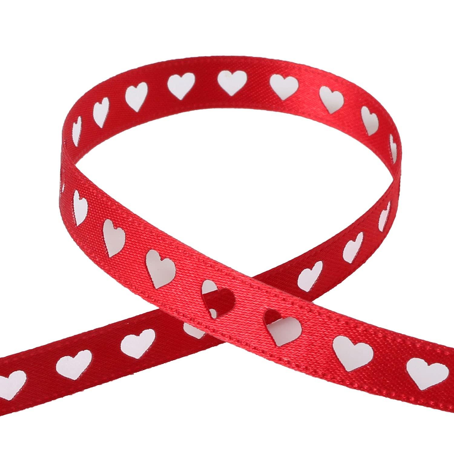 Konishi Ribbon Cutting Ribbon Heart 9mm Width × 15m Roll Red KR3574-9-37