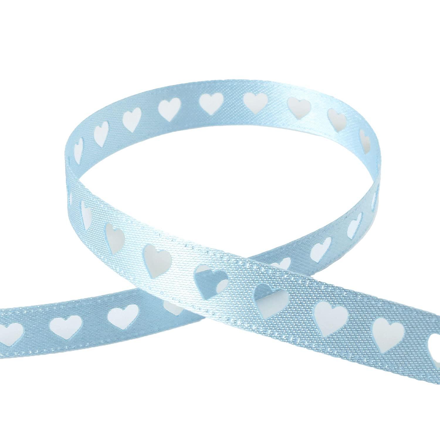 Konishi Ribbon Cutting Ribbon Heart 9mm Width × 15m Roll Light Blue KR3574-9-62