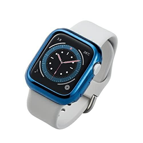 ELECOM Apple Watch Case Bumper 40mm [Compatible with Apple Watch SE2 SE 6 5 4] Metallic Design Soft Film Compatible Navy AW-20SBPUNV
