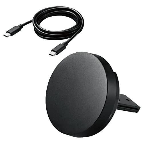 ELECOM Wireless Charger with Built-in Magnet 7.5W 3-Way (Flat, Stand, Wall-Mount) [Compatible with iPhone 13/12 featuring MagSafe charging and AirPods supporting wireless charging] Black W-MA03BK